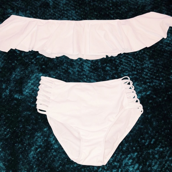 Other - white swim suit (high waist bikini)